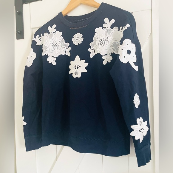 Victoria Beckham for Target Blue Top With White Floral Embroidery - Picture 6 of 6